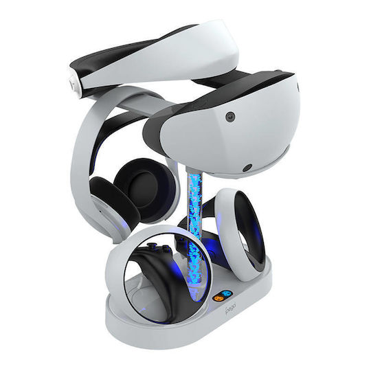 iPega Dual Charger Stand Βάση Φόρτισης για 2 χειριστήρια VR με φωτισμό LED Λευκή PG-P5V001PS VR2