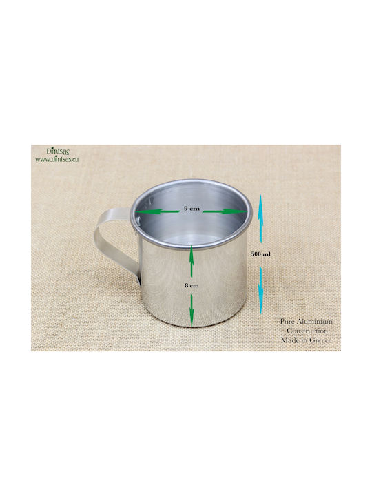 Mug Metallic Silver 500ml