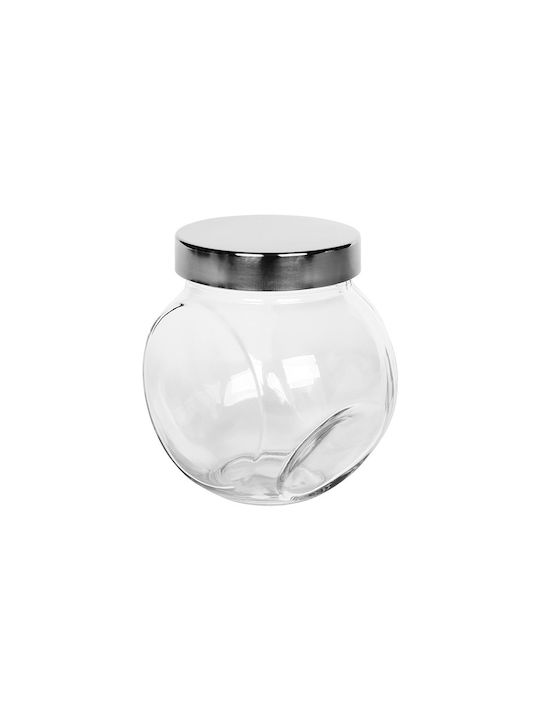 Keskor Vase Allgemeine Verwendung mit Deckel Glas Transparent 700ml