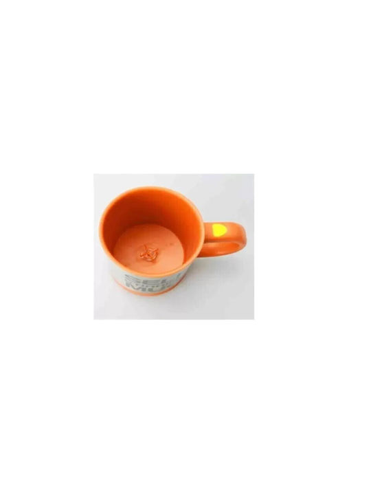 Metallic Cup with Lid Orange