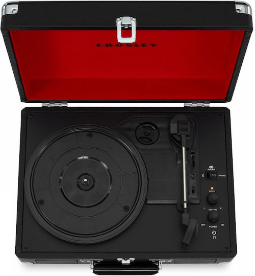 Crosley CR8005F-BK Βαλιτσάκι Πικάπ με Προενίσχυση και Ενσωματωμένα Ηχεία Μαύρο