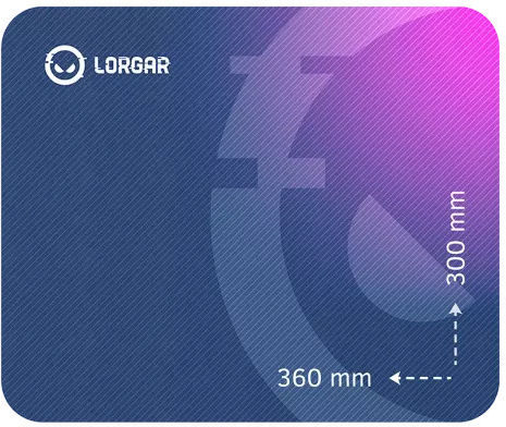 Lorgar LRG-GMP133 Gaming Mouse Pad Medium (360mm) Μωβ