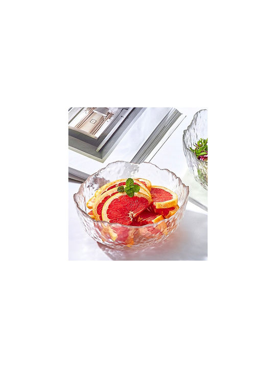 Keskor Servierschüssel Rund Glas Transparent mit Durchmesser 12.5cm