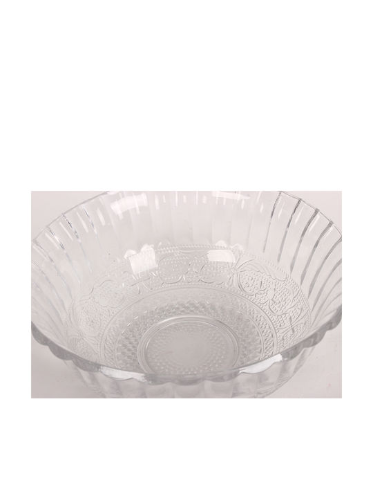 Keskor Glass Salad Bowl Transparent 17.5x17.5x7cm