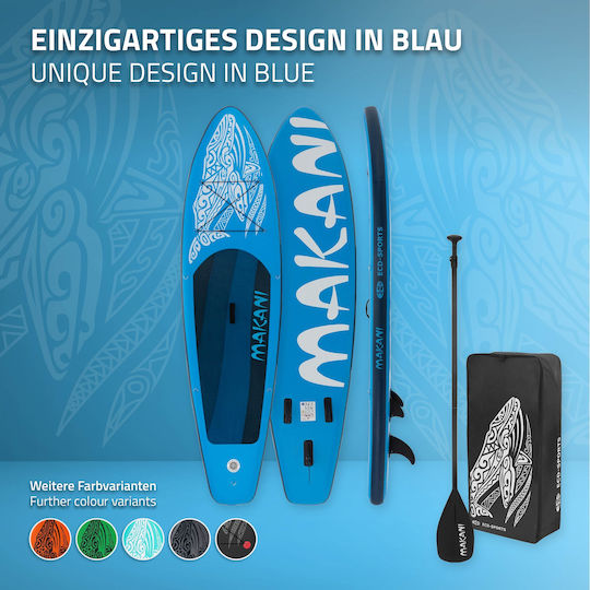 ECD Germany Makani Inflatable SUP Board with Length 3.2m Blue
