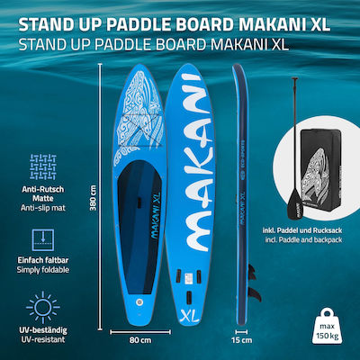 ECD Germany Makani XL Inflatable SUP Board with Length 3.8m