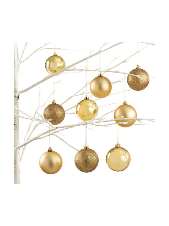 Hängendes Kugel Ornament Ornament Kunststoff Gelb Set 34Stück