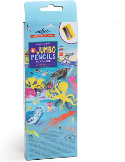 EeBoo Farbstift-Set mit dicker Spitze 6Stück Packung von 1 Verpackungen