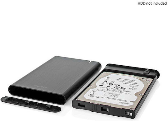 Nedis 233-2386 Case for Hard Drive 2.5" SATA III with Connection USB 3.2