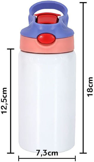 Koupakoupa Kids Water Bottle Spiderman Stainless Steel with Straw Red 350ml