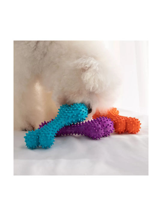 Dental Bone Toy Dog made of Rubber Small 15.5εκ. Orange 1pcs