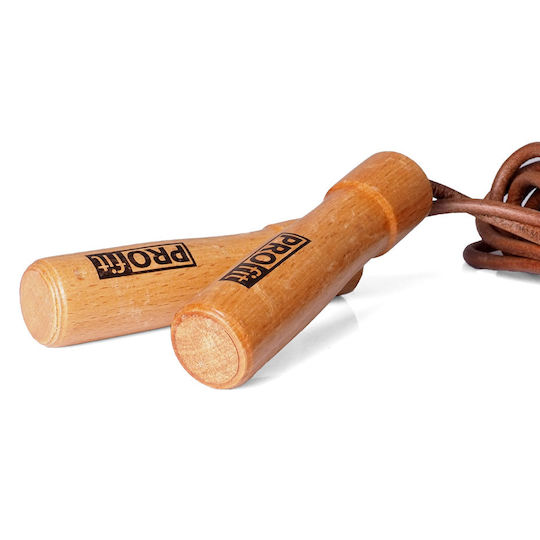 Profit DK 1019 Jump Rope 2.8m Brown with Adjustable Length