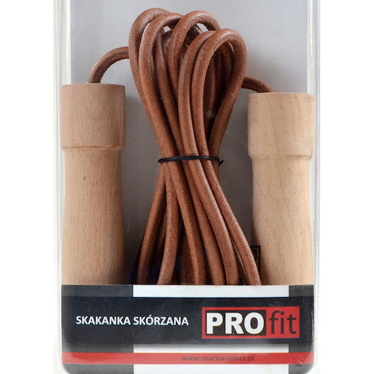 Profit DK 1019 Jump Rope 2.8m Brown with Adjustable Length