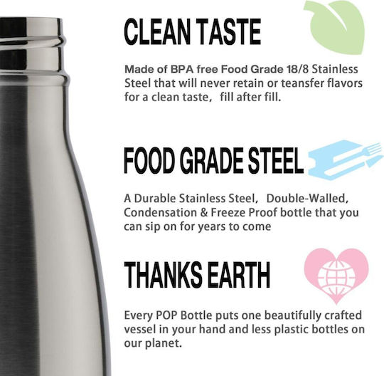 Koupakoupa Stainless Steel Thermos Bottle 750ml Silver