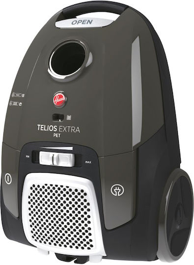 Hoover Telios Extra Lite TXL20PET011 Ηλεκτρική Σκούπα 700W με Σακούλα 3.5lt Μαύρη