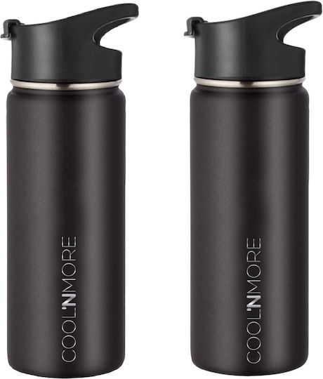 Cool'NMore Μπουκάλι Θερμός Ανοξείδωτο BPA Free 355ml Jet Black