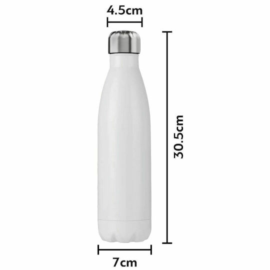 Koupakoupa Μπουκάλι Θερμός Ανοξείδωτο 750ml Λευκό