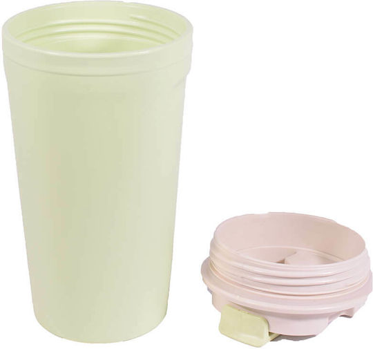 Giftland Glass Thermos Stainless Steel 420ml Green with Mouthpiece