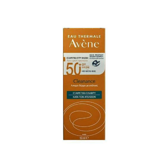 Eau Thermale Avène Sun Cleanance Solaire Dry Touch Αδιάβροχη Αντηλιακή Κρέμα Προσώπου SPF50 50ml