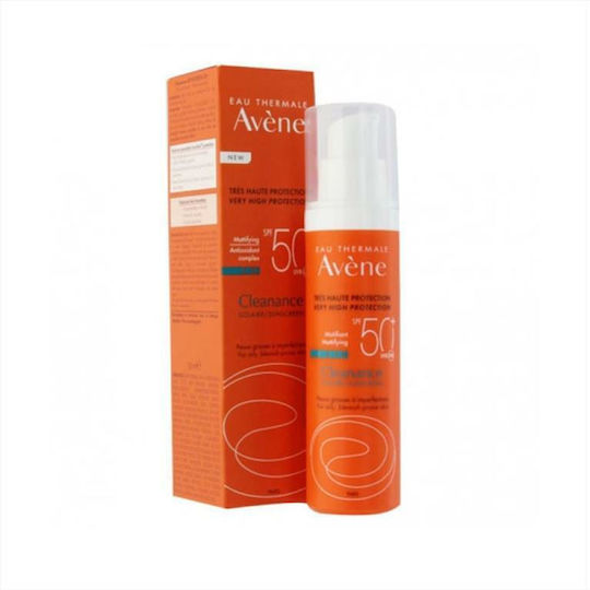 Eau Thermale Avène Sun Cleanance Solaire Dry Touch Αδιάβροχη Αντηλιακή Κρέμα Προσώπου SPF50 50ml