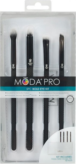 Royal Офис Бюро Комплект с Четки за Грим от Синтетичен Косъм Moda Pro Bold Eye Kit 4 Бройки