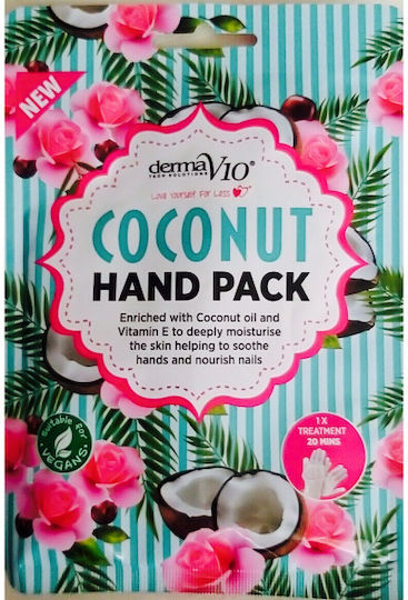 Derma V10 Coconut Pack Mască Ενυδάτωσης pentru Mâini 2buc