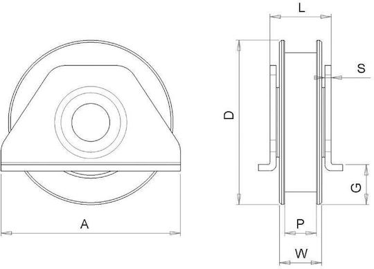 Delta Ioannidis Metallic Roller with Stand and Bearing D100mm 36.1019