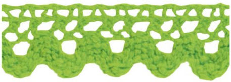 Heyda Dantelă Panglică Monocromie Verde 2metri cu lățime 15mm