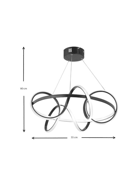 Megapap Hängende Deckenleuchte LED Schwarz