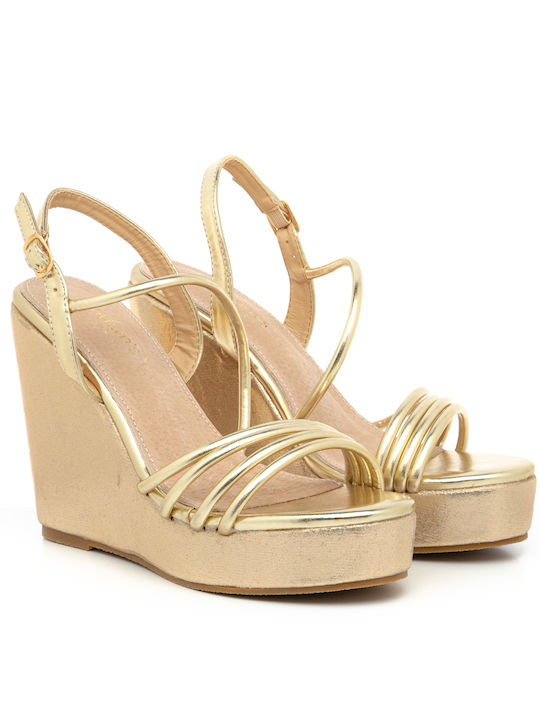 Adam's Shoes Women's Platform Shoes Gold 1--29