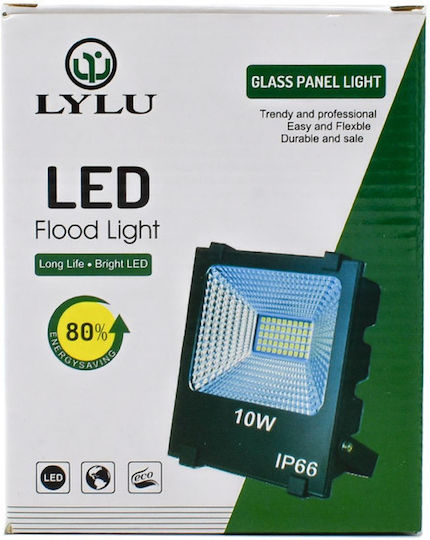 Στεγανός Προβολέας LED 10W Ψυχρό Λευκό 6500K IP66