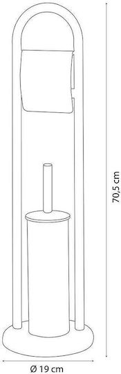Sealskin Acero Toilet Rack Σετ Αξεσουάρ Μπάνιου Μεταλλικό Μαύρο 2τμχ