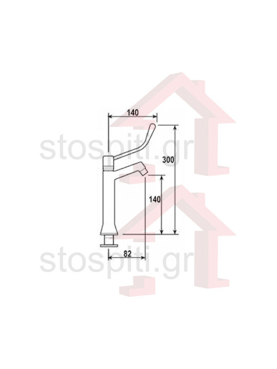 River Mixing Handicap Faucet Sink Faucet Silver