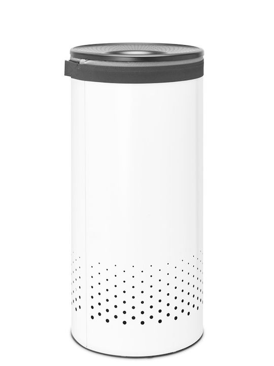Brabantia Кошница За Пране Пластмасова 35л С Капак Бяла