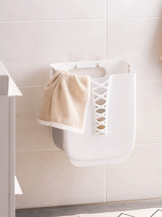 Navaris Καλάθι Απλύτων Πλαστικό Πτυσσόμενο 30lt 37x24x40cm Λευκό