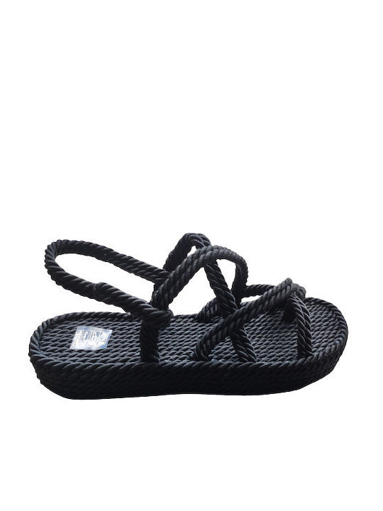 Damensandalen mit Seil Stratigos 213 Schwarz