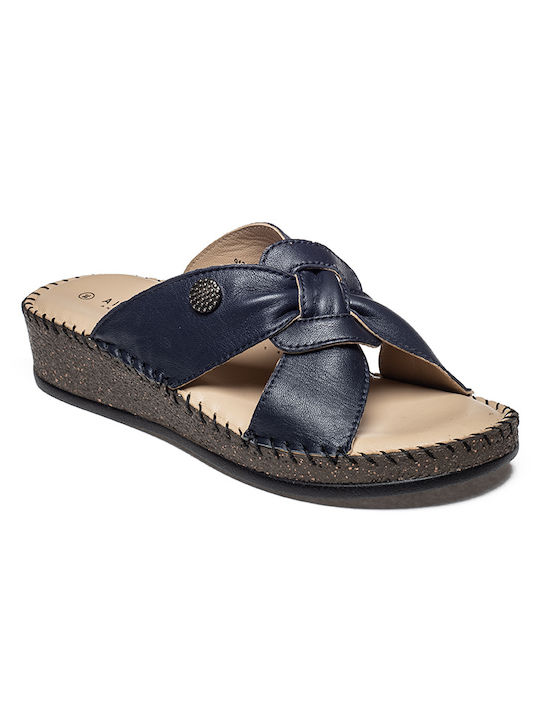 Sommer Damenplattformen Marineblaue