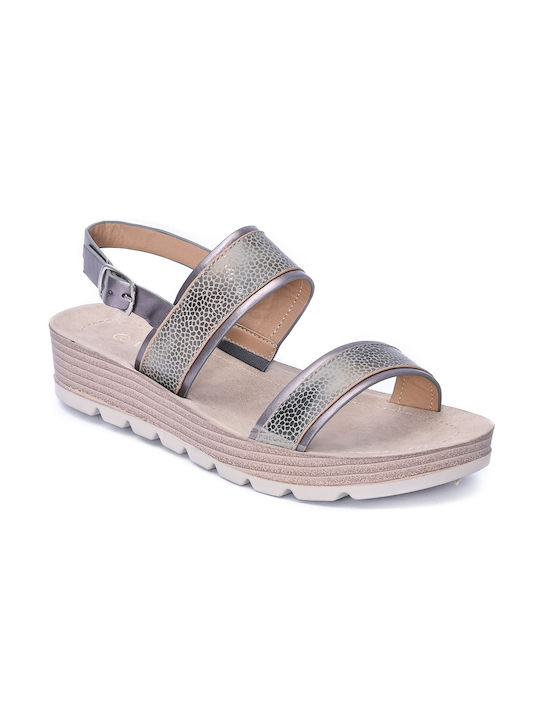 Voi & Noi Flatforms Women's Sandals Silver