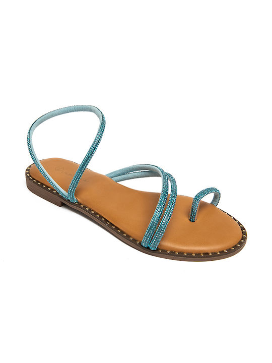 Laura Virgili Women's Flat Sandals in Blue Color