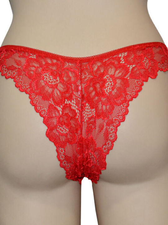 Elite Form Women's Brazil with Lace Red