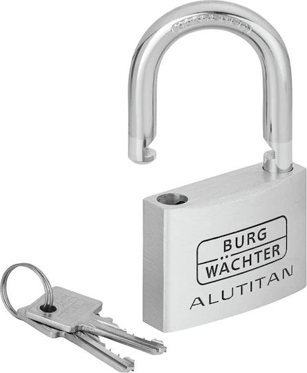 Burg Wachter Aluminum Padlock Brass with Key 60mm 1pcs