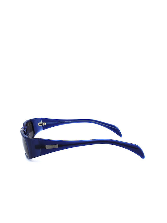 Guess Unisex Sunglasses with Blue Horn-Rimmed Frame and Grey Lenses GU148 BL3