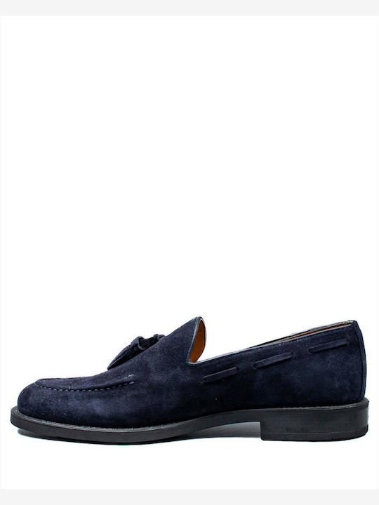 Vice Footwear Men's Leather Loafers Blue