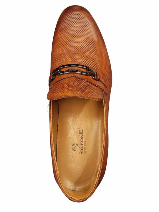 Leder Herren Mokassins in Tabac Braun Farbe