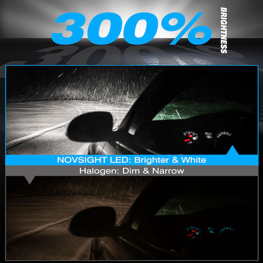 NovSight Lamps Car & Motorcycle H11 LED 6500K Cold White 12V 50W 2pcs