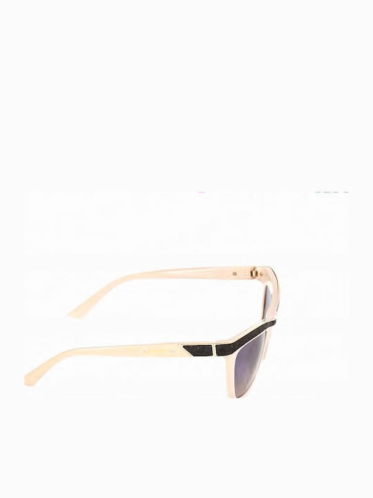 Swarovski Women's Sunglasses with Beige Plastic Frame and Black Lens SW75 72B