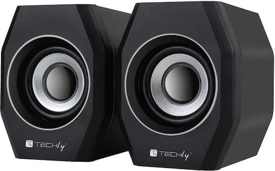Techly SP-320STy Computerlautsprecher 2.0 mit Leistung 6W in Schwarz Farbe