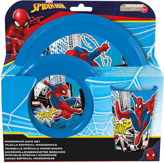 Stor Комплект за Хранене Spiderman Streets от Пластмаса Син 3бр 51315