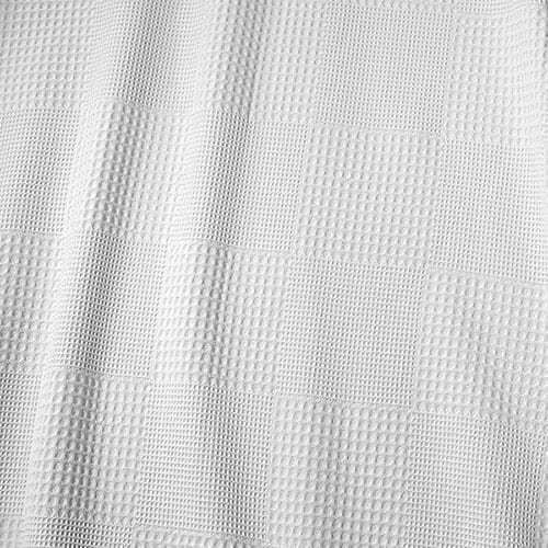 Cotton Linen Моно Покривало за Хотел Pique Бяло 160x260см 5бр