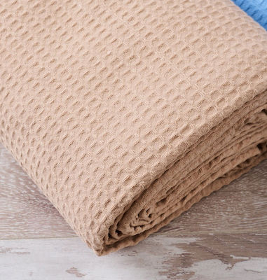 Blanc de Blanc Single Hotel Blanket Hotel Pique Blanket Beige 170x265cm